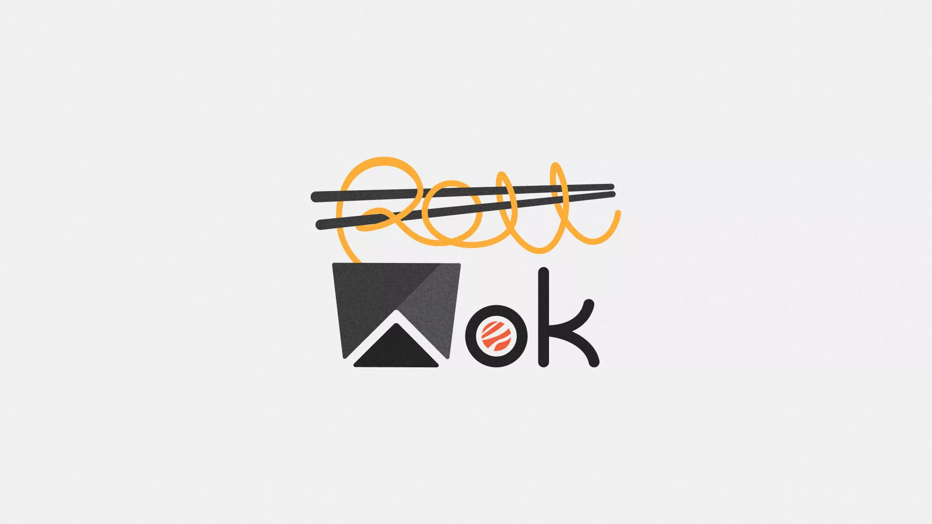 Разработка логотипа суши-бара «Roll Wok Club» в Нытве